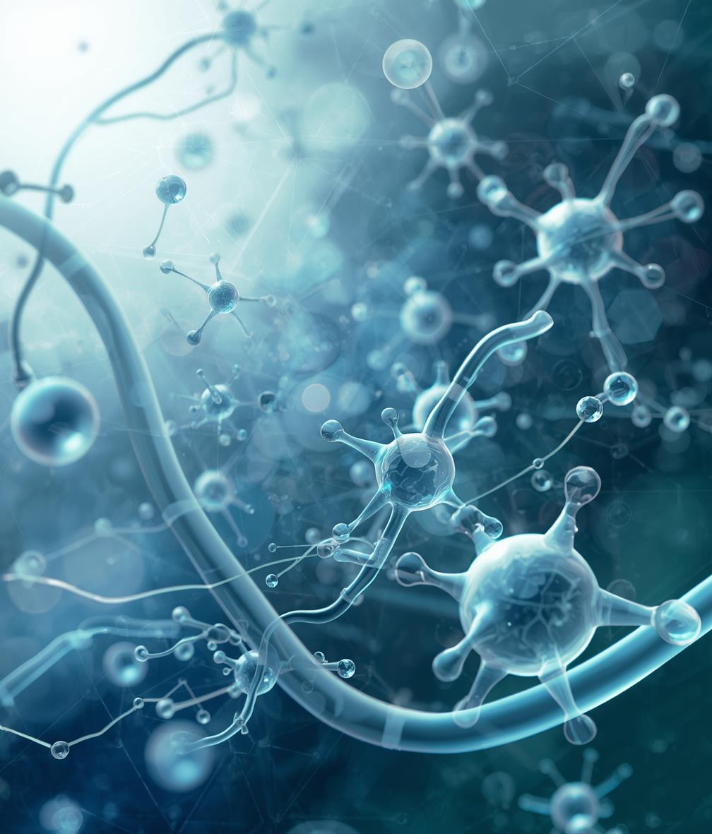 Molecular structures in a cellular environment